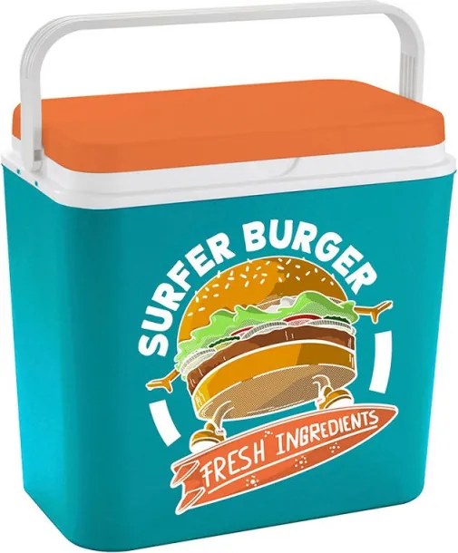 Lada frigorifica ATLANTIC Burger, 24 litri, Pasiva, Fara BPA, Multicoloră