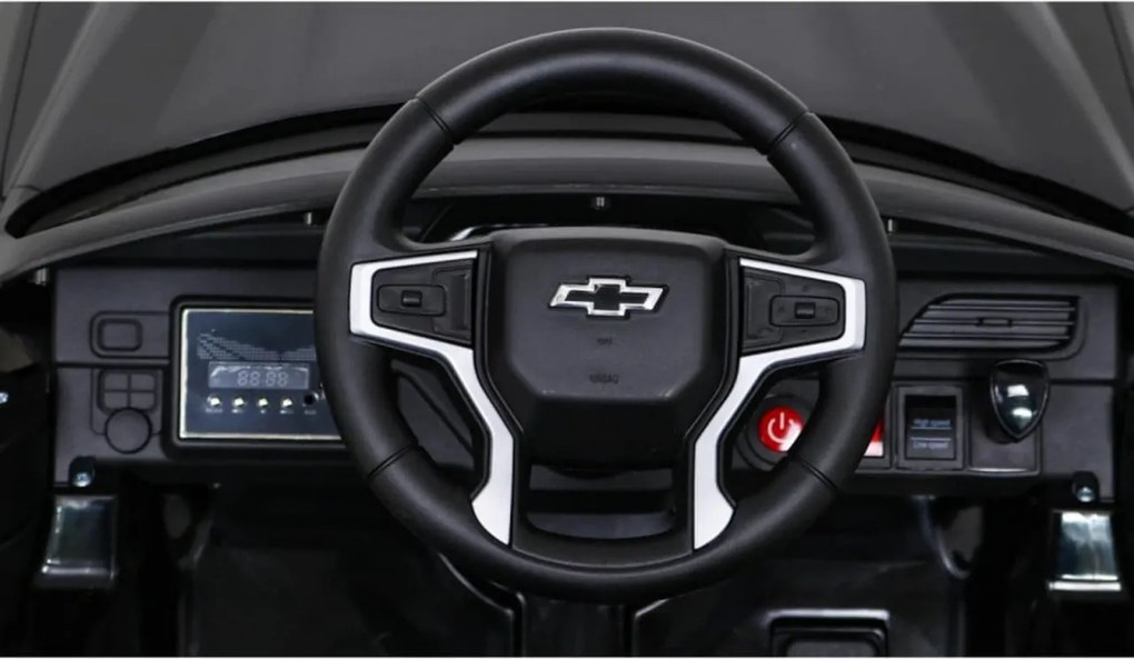 Masinuta Electrica cu acumulator pentru copii NOVOKIDS™ Chevrolet Tahoe SUV, Roti din Cauciuc EVA, Max 25 kg , Usi cu deschidere , 3 Viteze, Lungime