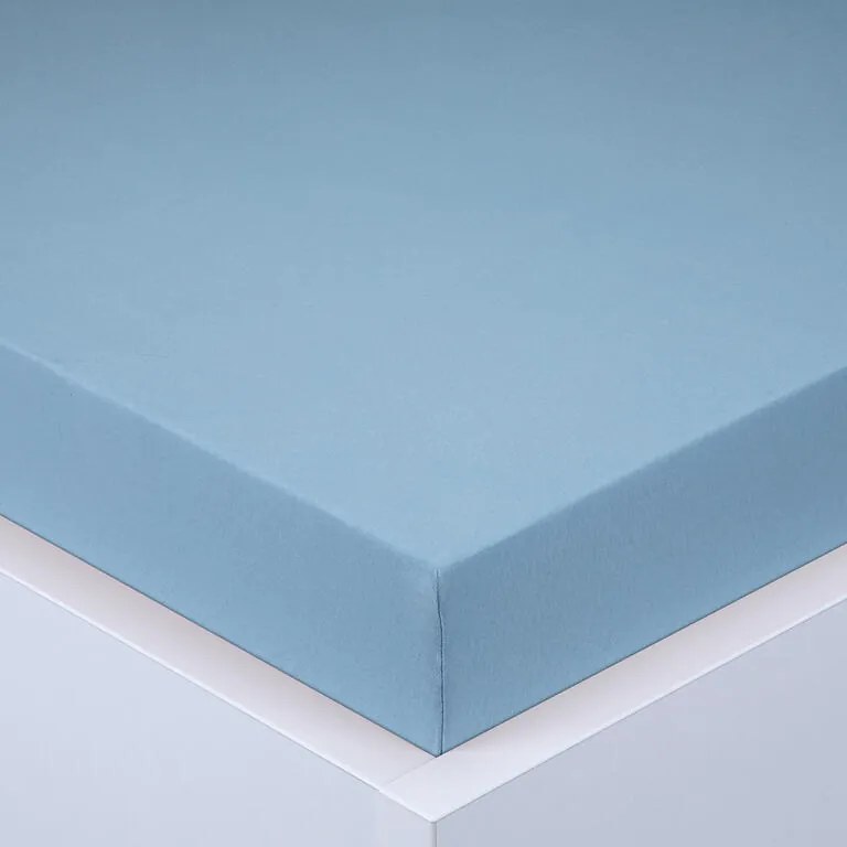 Cearşaf cu elastic jersey EXCLUSIVE albastru ceresc set 2 buc 90 x 200 cm