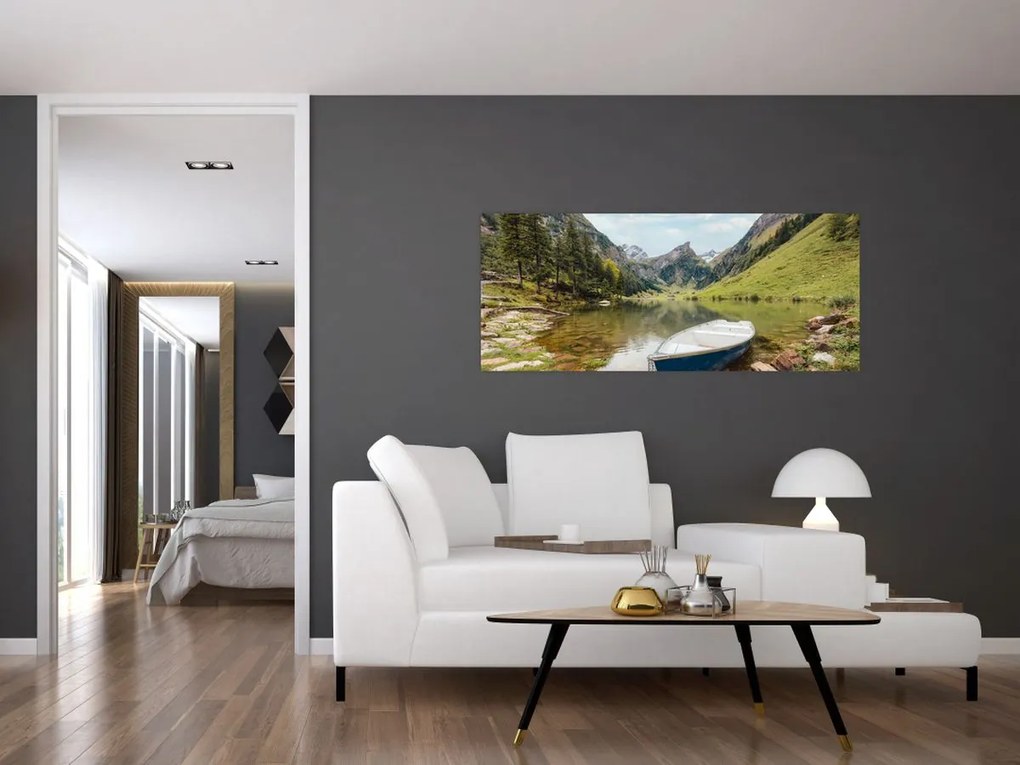 Tablou - Seealpsee, lac din Elveția (120x50 cm)
