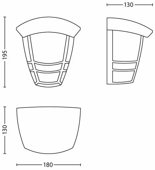Philips 15387/30/16 - Corp de iluminat perete exterior MYGARDEN CREEK 1xE27/60W/230V