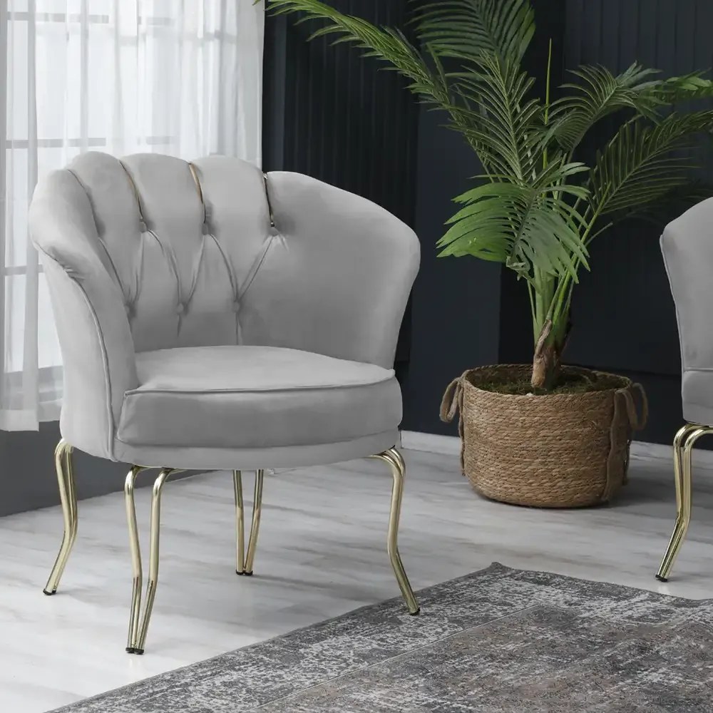 Set canapea Viena 2+1+1Homs textil gri-auriu,30703