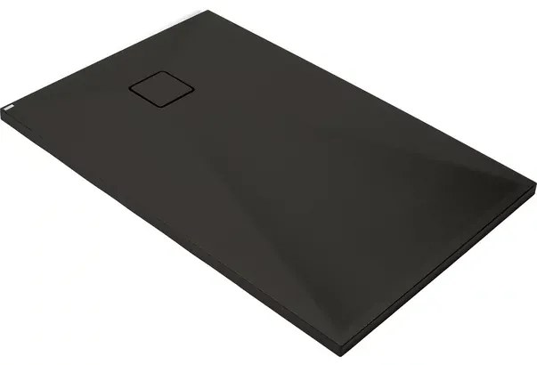 Cadita de dus dreptunghiulara Deante Correo din granit negru 90x70 cm