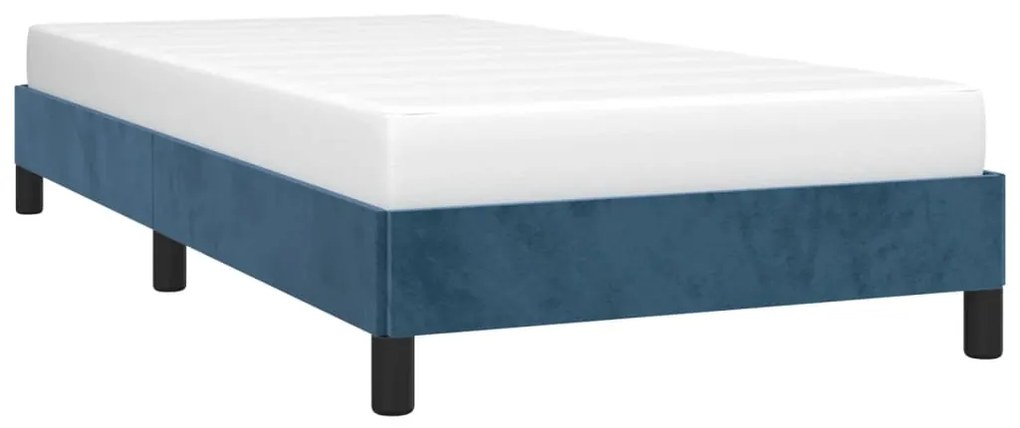 Cadru de pat, albastru inchis, 100x200 cm, catifea Albastru inchis, 25 cm, 100 x 200 cm