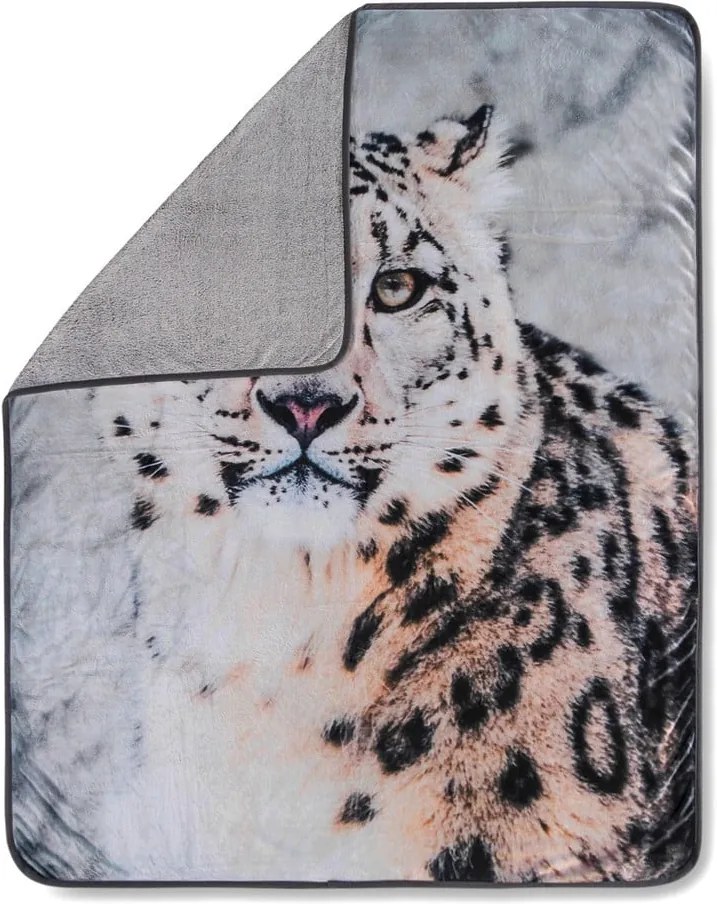 Pătură Muller Textiels Snow Leopard Grey, 130 x 160 cm