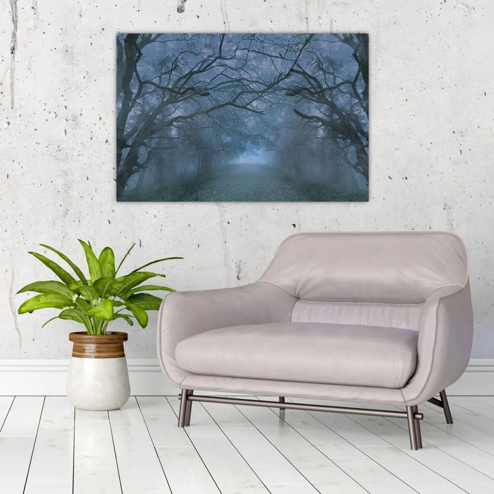 Tablou - Pădurea în ceață (90x60 cm)