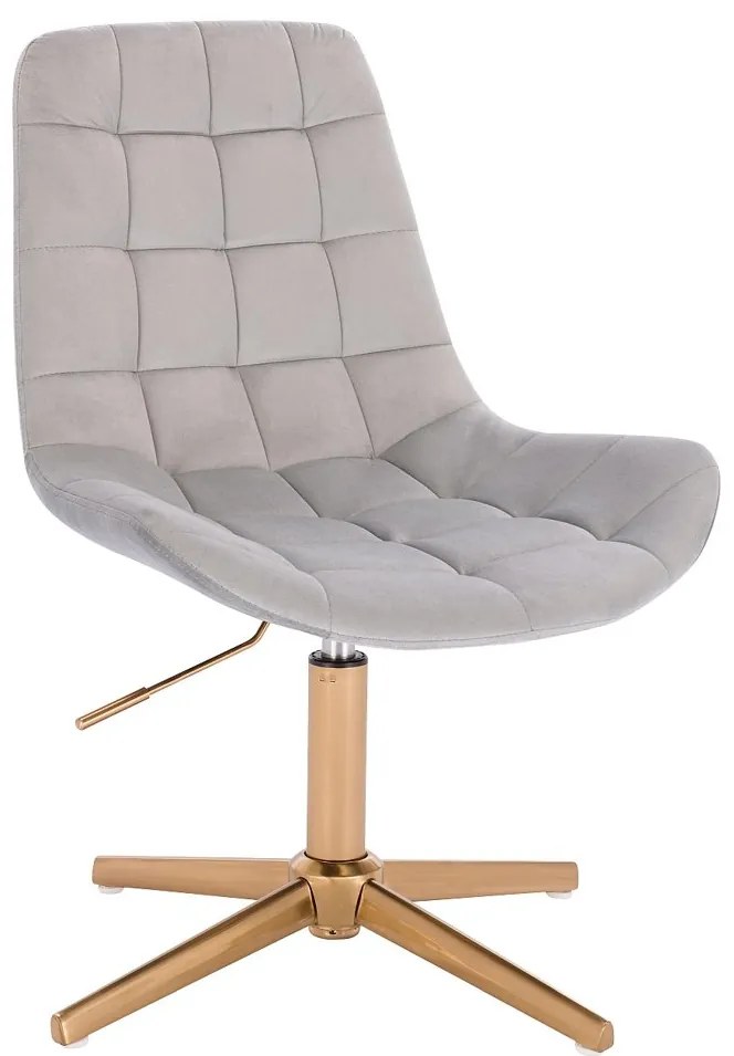 HR590CROSS scaun Catifea Gray cu Bază Aurie