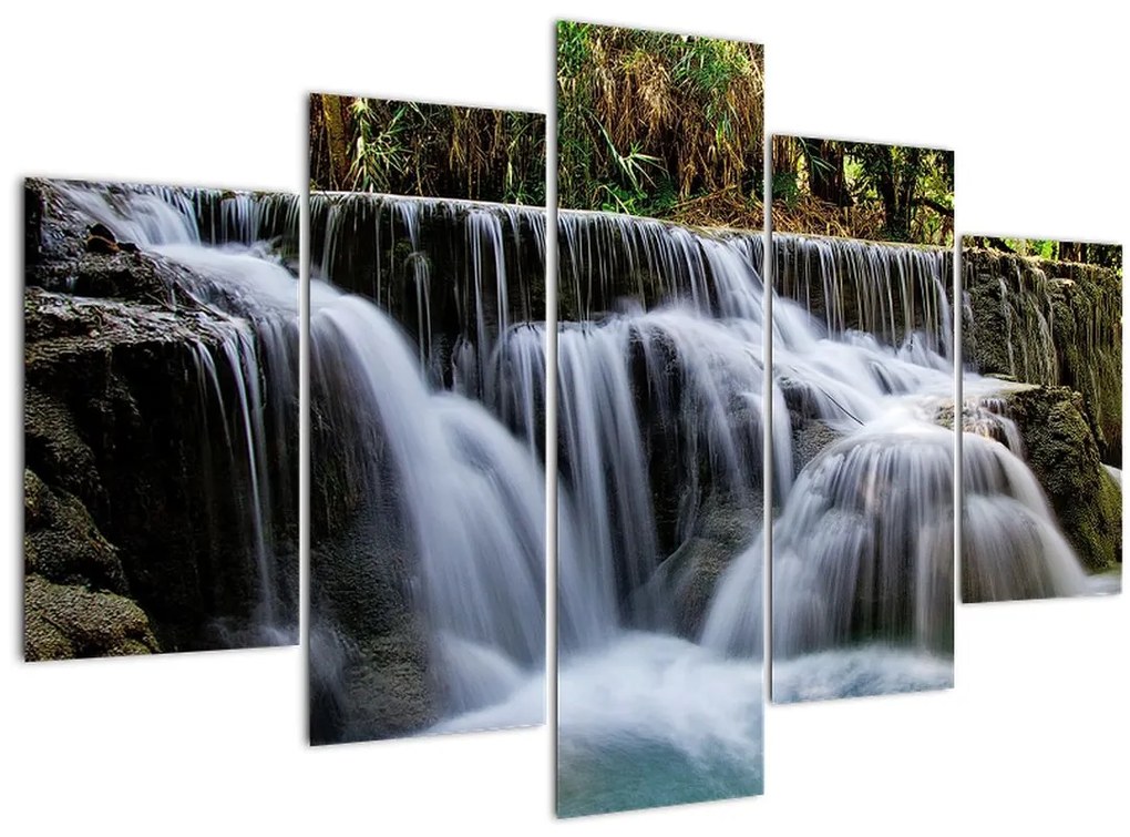 Tablou - Cascadă în junglă (150x105 cm)