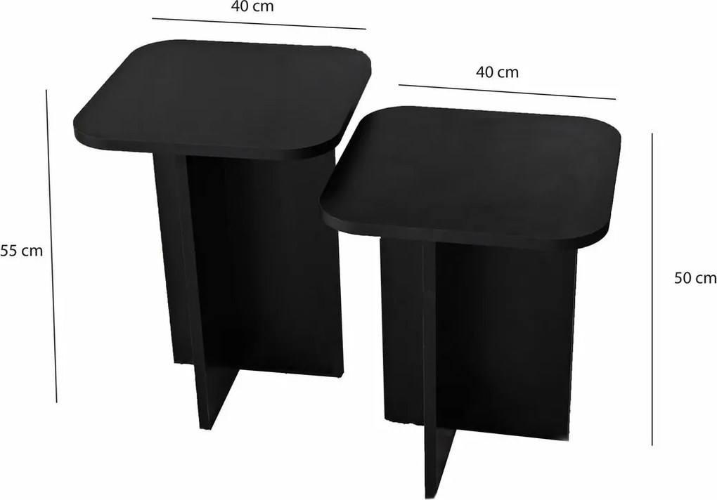 Set de măsuțe Blues Black, 2 buc.