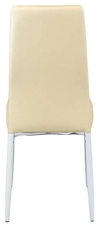 Scaun de masă Tino NOVA bej, textil, piele și metal