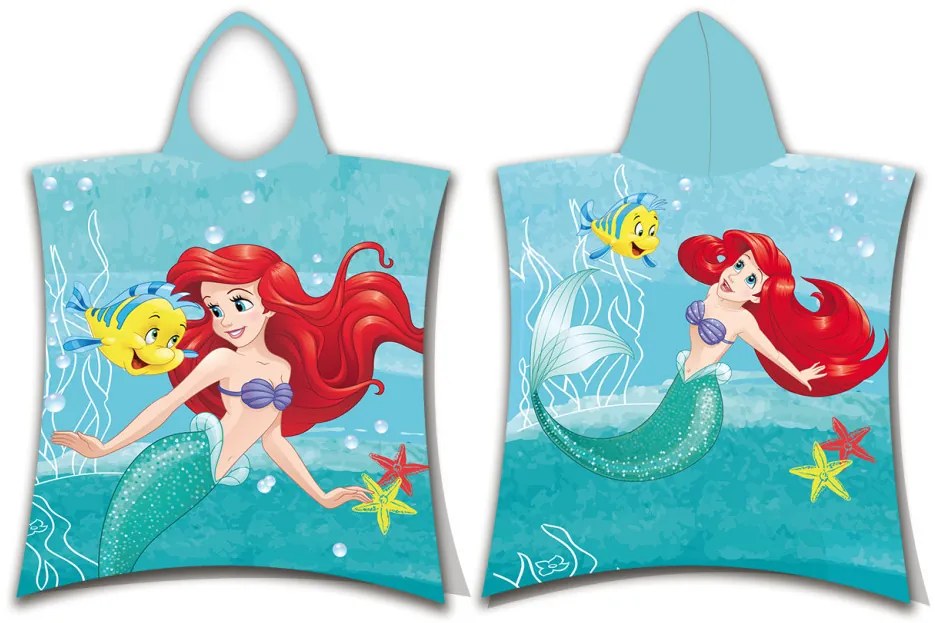 Prințesele Disney Poncho prosop Ariel 50x115 cm