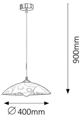 Rabalux 3856 - Lustra HARMONY LUX 1xE27/60W/230V