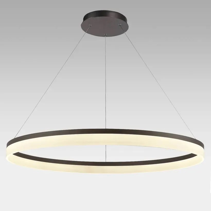 Lustra LED XXL circulara suspendata Ara 100cm, Bronz