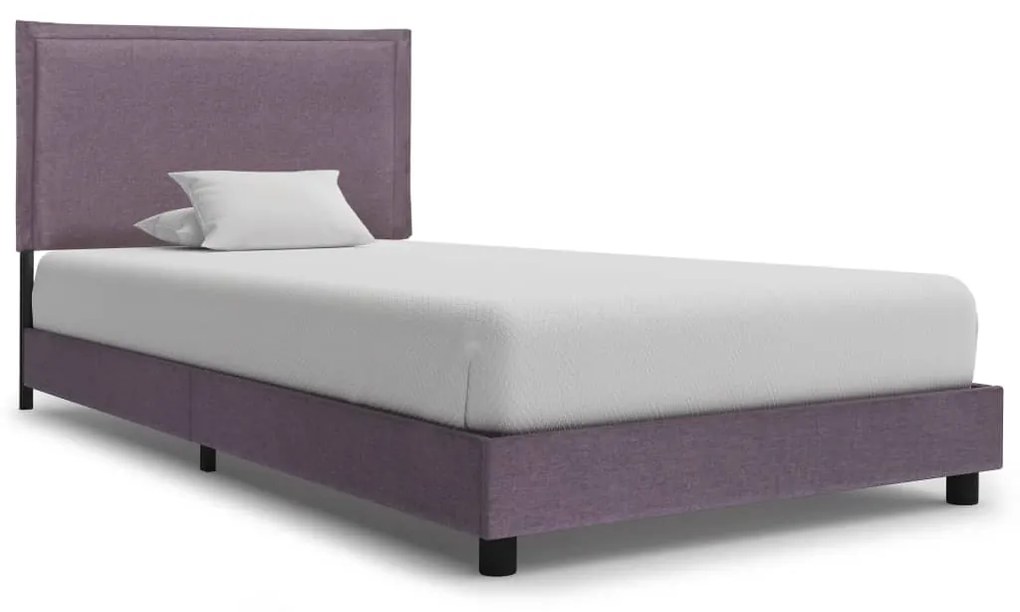 281001 vidaXL Cadru de pat, gri taupe, 90 x 200 cm, material textil