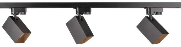 Spot pentru sistem de șină SQUARE 3xGU10/10W/230V + 1 m sistem de șină