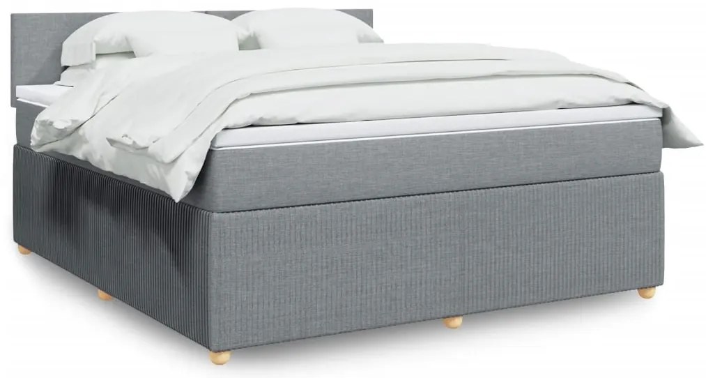 vidaXL Pat continental, gri deschis, 180x200 cm, material textil