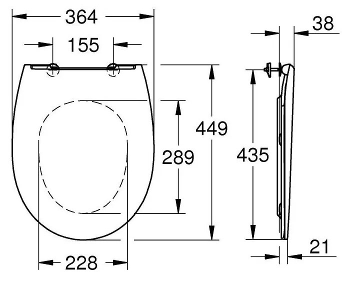 Grohe Bau Ceramic capac wc SoftClose alb 39898000