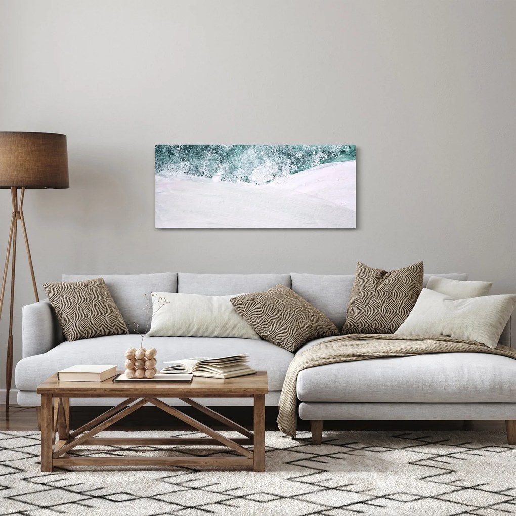 Tablou - Turcoaz abstractizare (120x50 cm)
