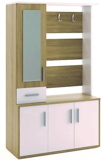 Mobilier set hol ,modern , 3 culori la alegere, Bortis Impex stejar sonoma/alb