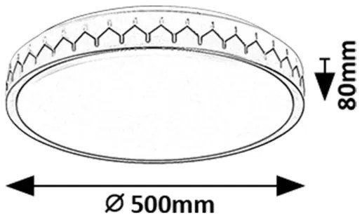 Plafonieră LED dimabilă Rabalux 71304 MALIN LED/48W/230V 3000-6500K + telecomandă
