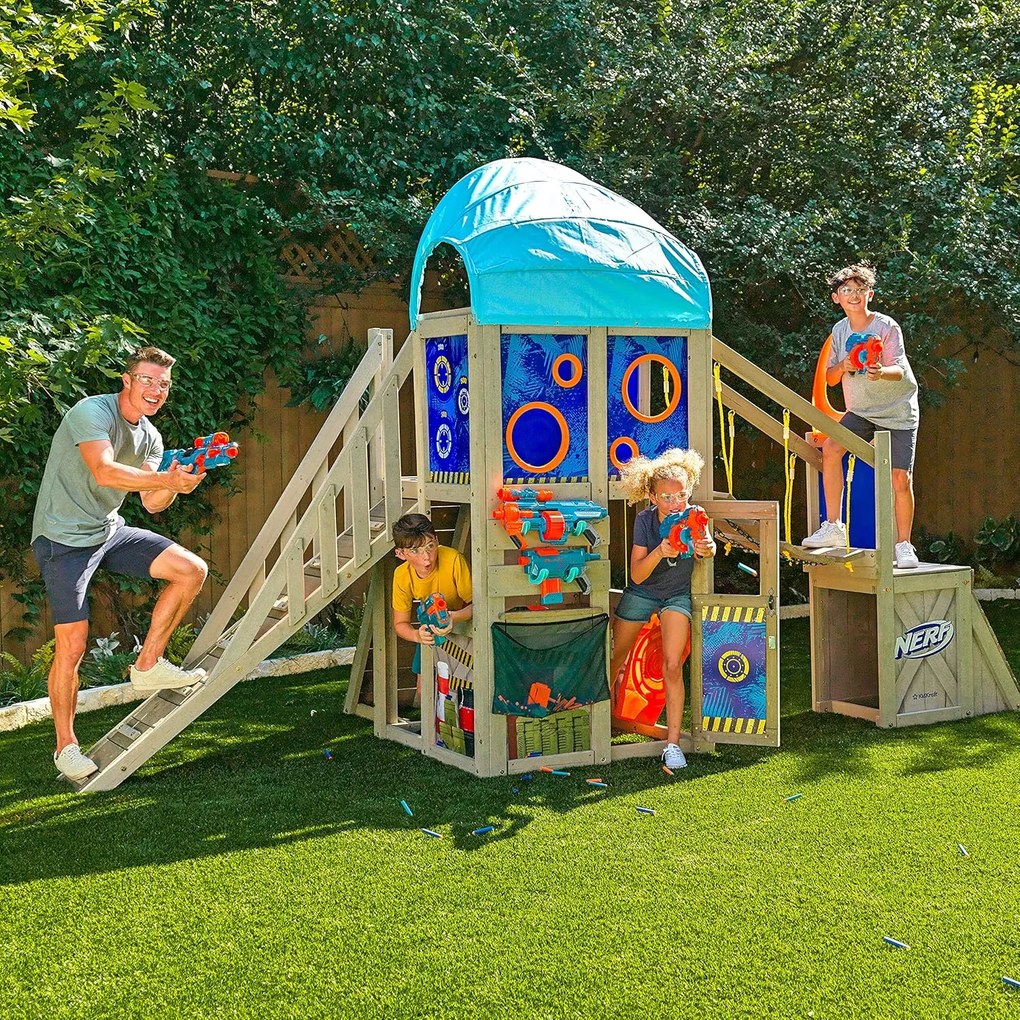 Loc de joaca pentru copii de gradina NERF BATTLE FORT 4,45 x 1,84 m