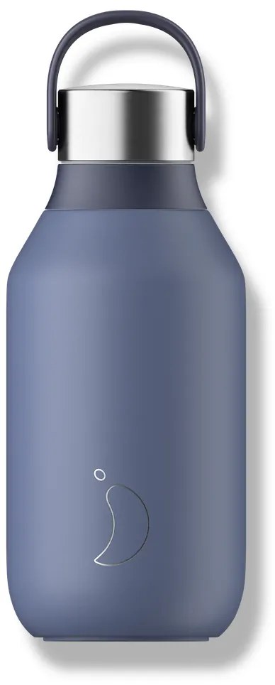 Sticlă termos Chilly's Bottles - albastru balenă 350ml, colecția Series 2