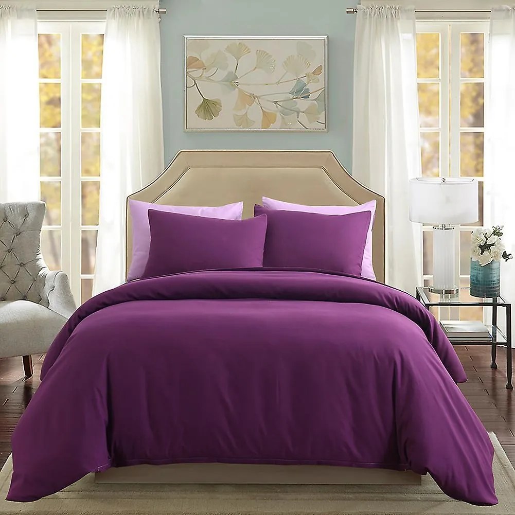 Lenjerie de pat matrimonial Premium Ranforce uni mov / 200x220 cm dimensiune standard