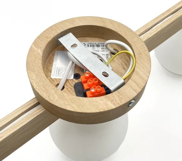 Lustră aplicată ANTONIO 3xG9/5W/230V stejar/alb