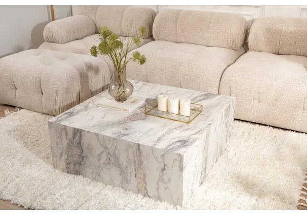 Masă de cafea PRIZMA, 35 x 90 cm, decor marmură