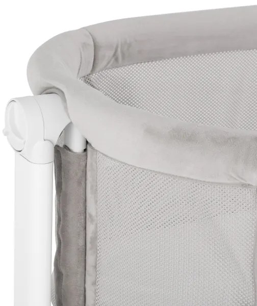 Pătuț pentru bebeluși PETITE&MARS 2 în 1 GLORY gri