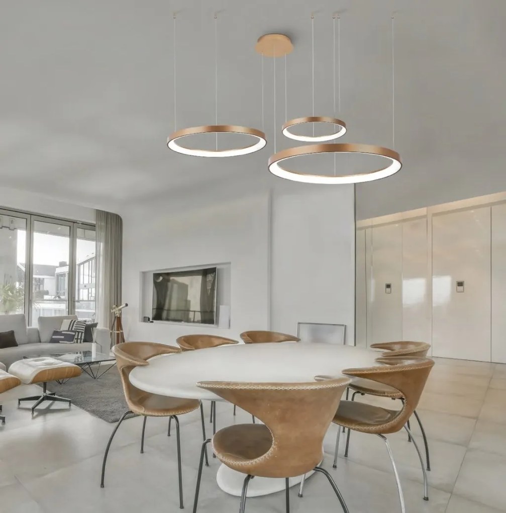 Lustra LED XXL cu telecomanda design circular AGNES 38+58+78 DIMM CCT SWITCH BK