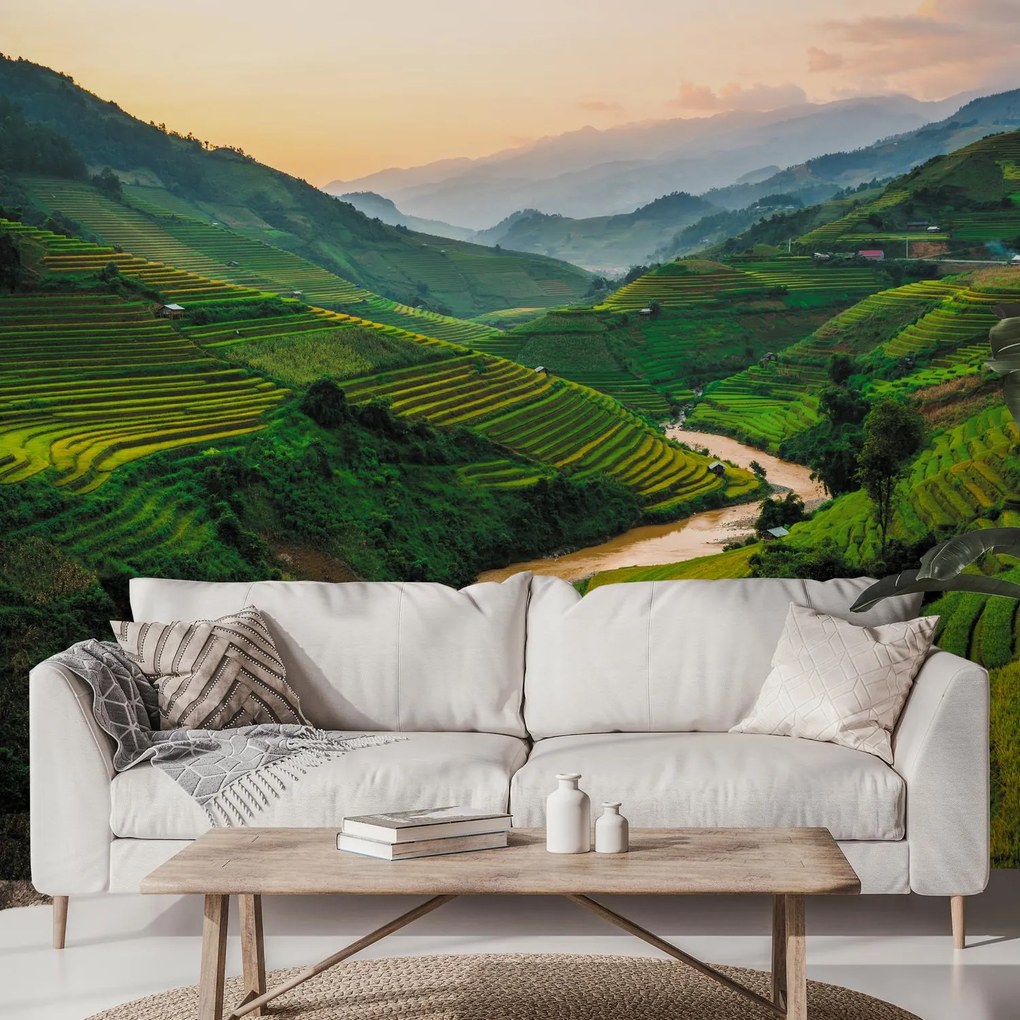 Fototapet - Câmpul de orez Mu Cang Chai (147x102 cm)