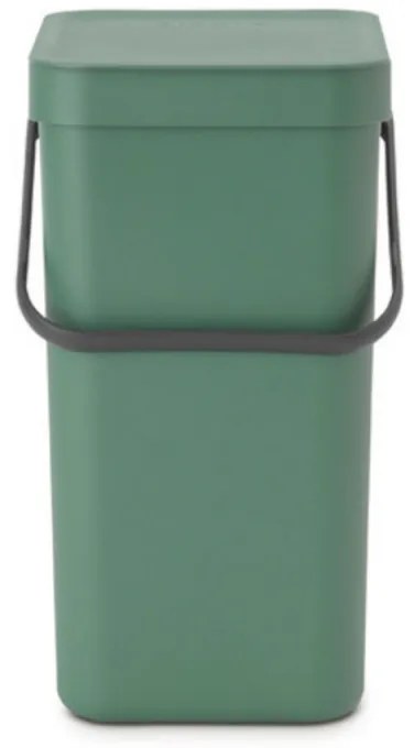 Cos colectare selectiva a deseurilorBrabantia Sort&Go 1003234, 12 L, Maner, Montabil pe perete, Verde inchis