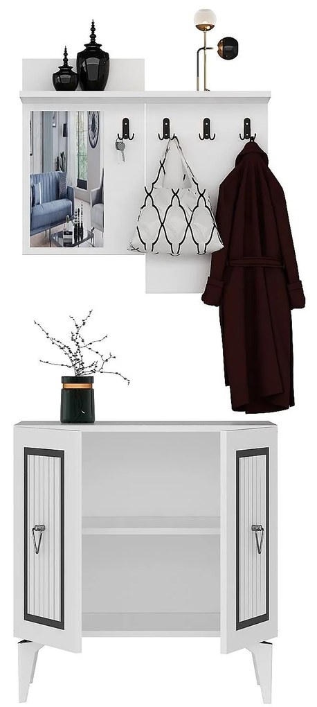 Mobilier Hol Tideno (alb + argintiu) . 1093903