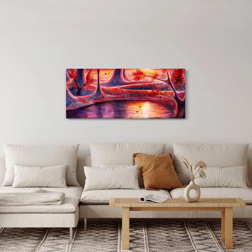 Tablou cu pădurea fermecată (120x50 cm)