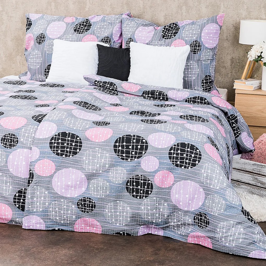 Lenjerie de pat bumbac creponat 4Home Pink illusion, 140 x 200 cm, 70 x 90 cm, 140 x 200 cm, 70 x 90 cm