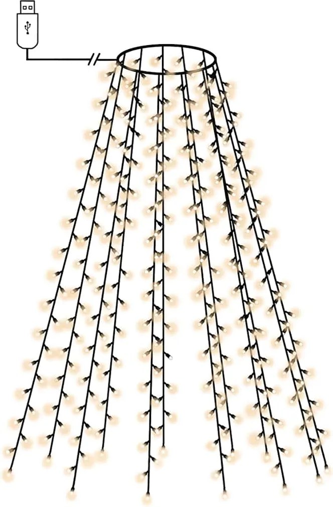 vidaXL Instalație de lumini brad de Crăciun cu 180 LED-uri, 180 cm