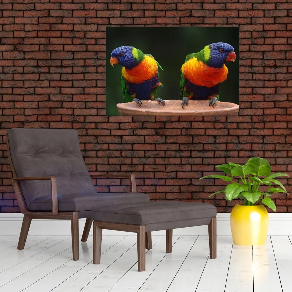 Tablou cu papagali (90x60 cm)