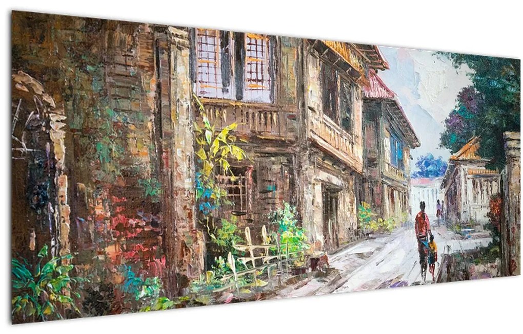 Tablou - Satul filipinez, Asia (120x50 cm)