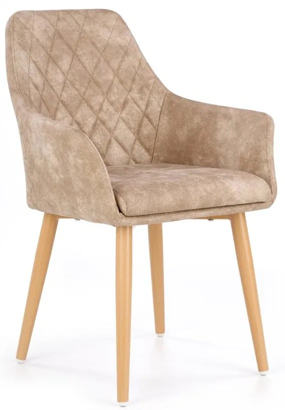 Scaun de bucaterie Ray, bej/fag