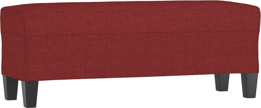 vidaXL Bancă, roșu vin, 100x35x41 cm, textil