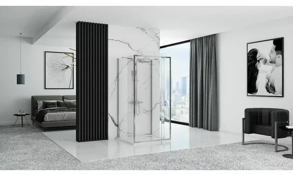 Cabina de dus dreptunghiulara cu usi batante Rea Rapid Swing 90x100 cm
