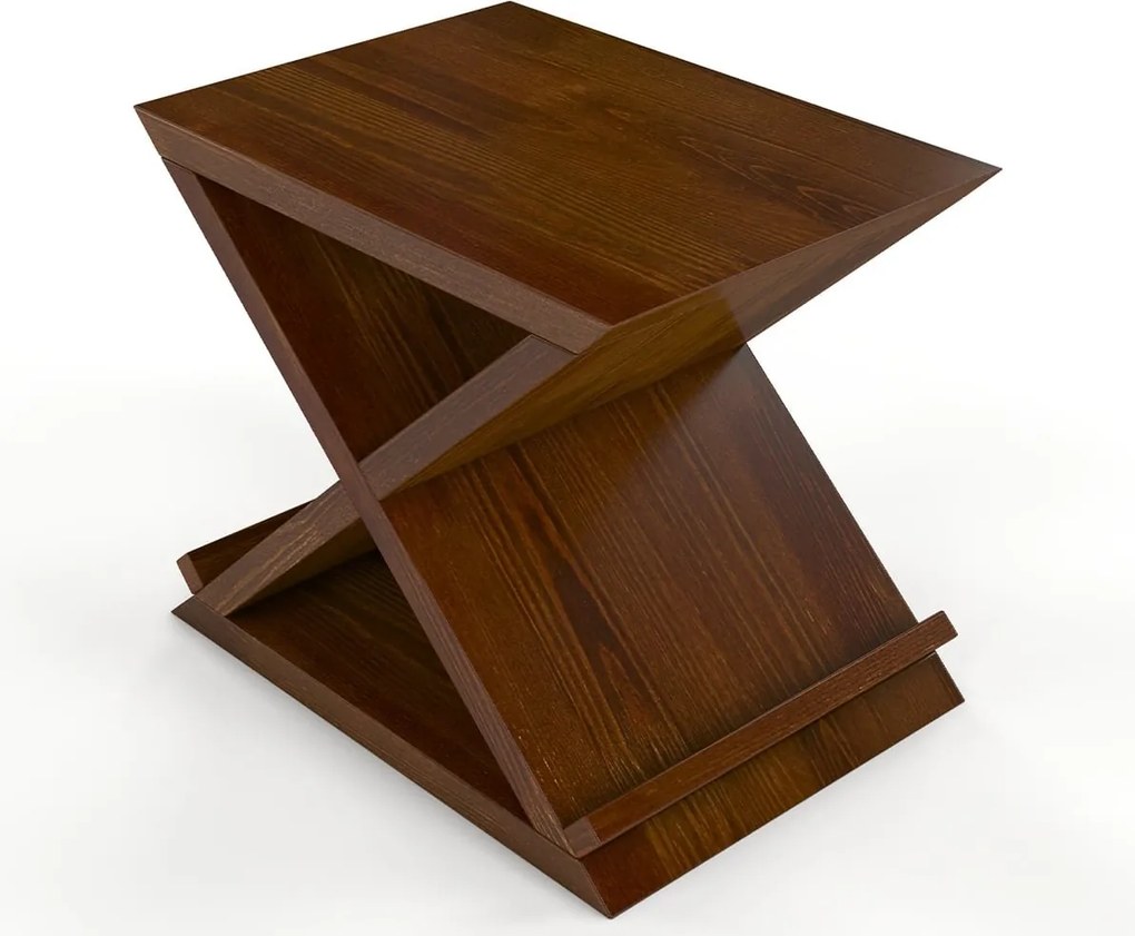 Noptieră lemn masiv TerraCraft 1 Sertar Pin, 42 × 35 × 40 cm - Wenge