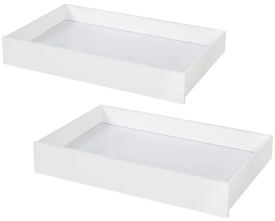 Sertare pentru sub pat de copii albe 2 buc. – Roba