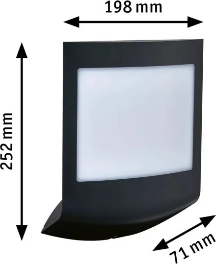 Paulmann 94513 - RGBW LED/8,2W IP44, placă iluminată reglabilă pentru număr de casă PADEA 230V