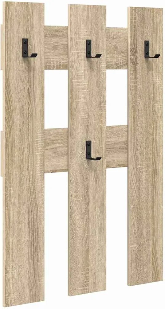 vidaXL Răcător de paltoane montat pe perete Pe perete Stejar Sonoma