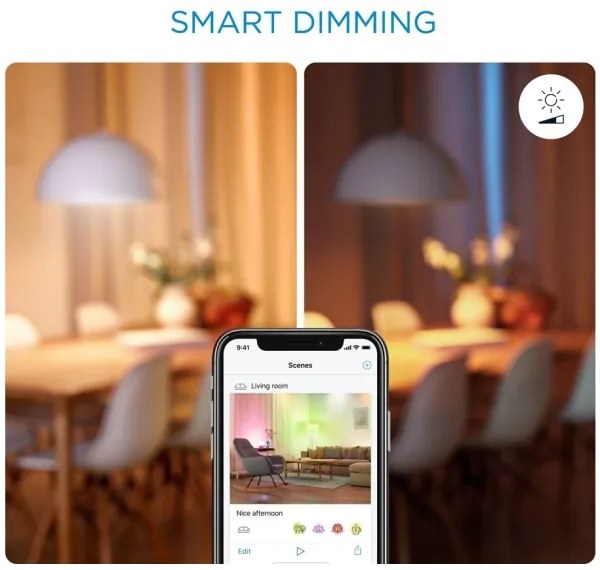 SET 2x bec LED RGBW dimabil WiZ A60 E27/8,5W/230V 2200-6500K Wi-Fi + telecomandă