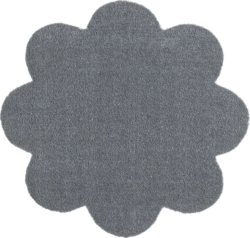 Covoras Intrare Soft & Clean, Floare, Gri, 67x67