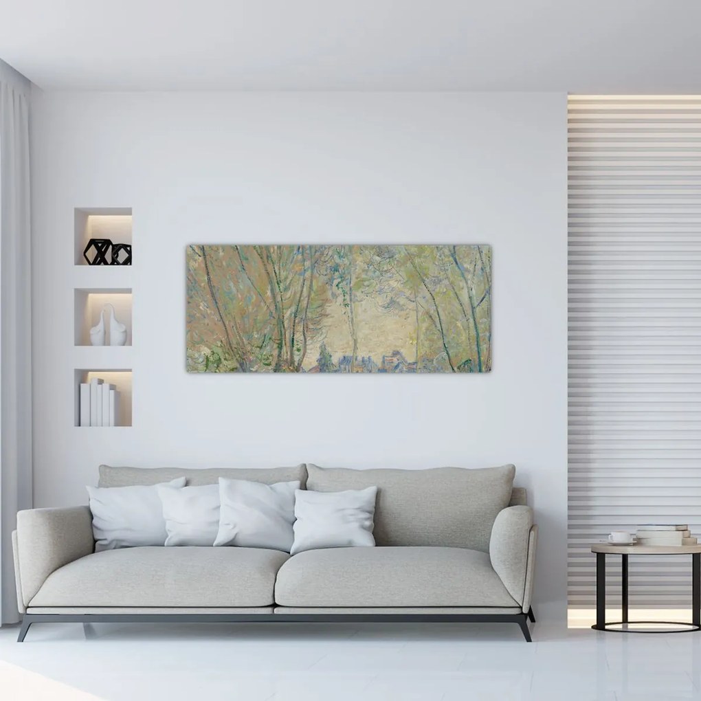 Tablou - Claude Monet, Woman Seated under the Willows, reproducere (120x50 cm)