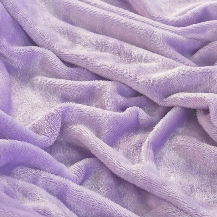 decoDoma Cearceaf cu elastic din micropluş mov 90 x 200 cm